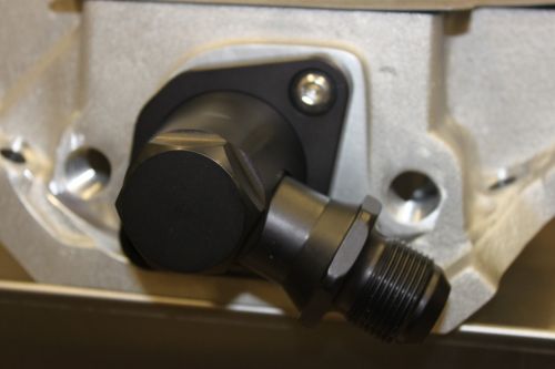 30373 Water Outlet - Billet Anodized 20AN Swivel Water Neck 90