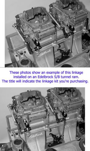 Weiand 4021 2 x 4 Tunnel Ram Carburetor Linkage Kit 