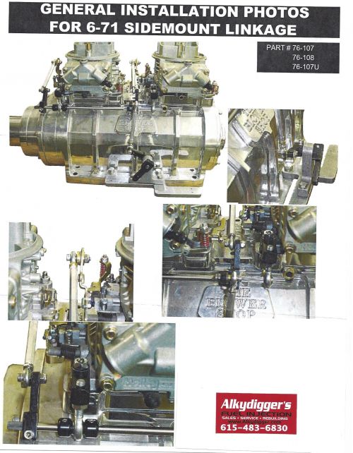 TBS4355 Dual Carbs on The 250 TBS Blower , or Weiand 250 Blower 4150