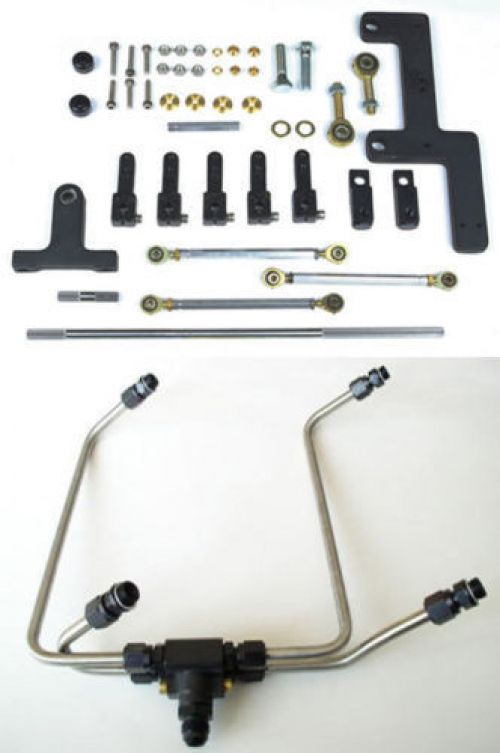 Line Kit, w linkage Blown DOMINATORS Carburetor brushed Stainless