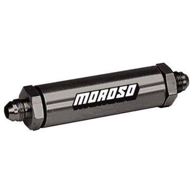 23860 Moroso Inline -12 Oil Filter - Easy to Clean   Re Usable