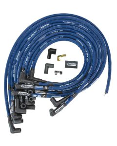 73622 MOROSO BLUE IGNITION WIRE SET, ULTRA 40, SLEEVED, BBC HEI CRAB CAP, 90 DEGREE,