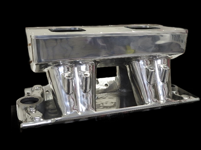7070 ALKYDIGGER SB CHEVY STD DECK 23 Degree SATIN Tunnel Ram