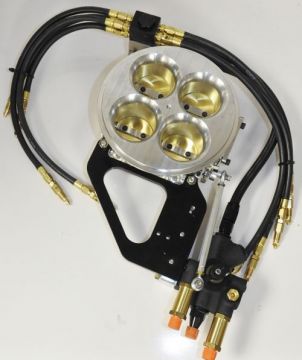 2650 CFM Assassinator  Progressive Throttle Body 4500 Billet, Polished , lines, nozzles, K Valve