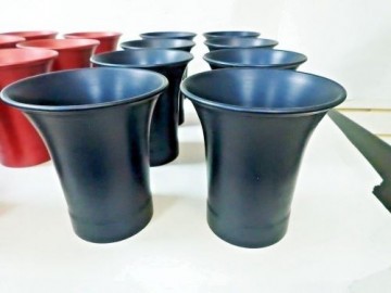 SET OF   4  ONLY  Aluminum Bells  "Black ANODIZED "  Bells   go over  2-1/2" TUBING