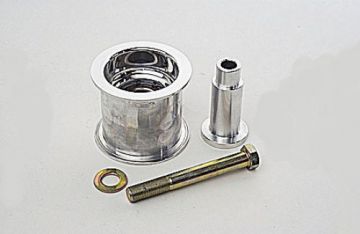 TBS-4100 Idler- 3" wide -4"  Dia    Pulley, Bolt, & Stand  Assembly Aluminum Dual Bearing