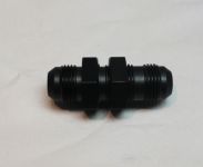 Fitting -10 Straight Bulkhead Flare Black Anodized