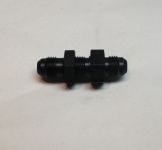 Fitting -6 Straight Bulkhead Flare Black Anodized