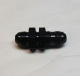 Fitting -8 Straight Bulkhead Flare Black Anodized