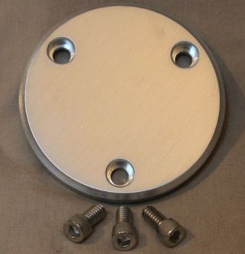 Fuel Pump Block Off Cover Plate 3 Hole Round