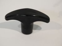 T Handle - Black Plastic w 5/16- 18 thread  FOR SHUT OFF CABLES  AND OTHER