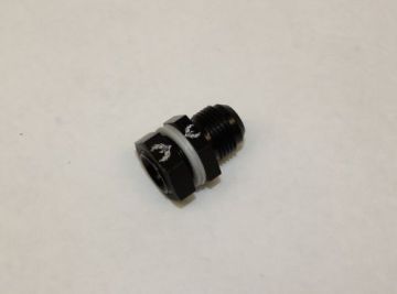 Fitting - Fuel Cell Bulkhead 10AN Aluminum Black AN with washers