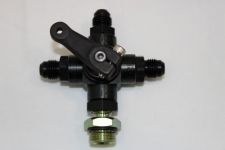 -6AN Shut off Valve  4 Way - Enderle with -6 inlet Shutoff