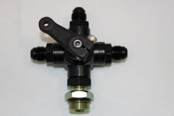 -6AN Shut off Valve  4 Way - Enderle with -6 inlet Shutoff