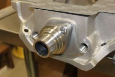 Water Outlet  Thermo - Straight Water Neck with O-ring for2 bolt GM or Blower Shop