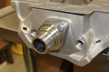 Water Outlet  Thermo - Straight Water Neck with O-ring for2 bolt GM or Blower Shop