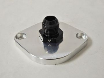 Water Block Off - Filler Neck Block Off Plate  with tapped -10 hole and fitting