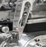 Billet  Throttle Cable Bracket : Big & Ugly Birdcatcher , Buzzardcatcher- Carbon Fiber Hat