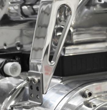 Billet  Throttle Cable Bracket : Big & Ugly Birdcatcher , Buzzardcatcher- Carbon Fiber Hat