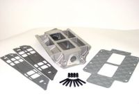 BB Chevy Std Deck STREET SATIN  Blower Manifold -w Pop Off  Street/mild Race