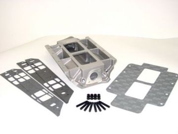 BB Chevy Std Deck STREET SATIN  Blower Manifold -w Pop Off  Street/mild Race