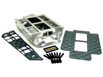 TBS-2514 BB  Chevy Competition Blower Manifold Std Deck POLISHED-   -w Burst panel