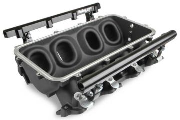 Holley Lo-Ram Tunnel Ram - BLACK Base manifold and Rail kit for LS1 LS2 LS6 Cathedral port