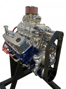 TBS-3121 Polished  Big Block Chevy Std Deck  250 "BABY"  Billet  Blower Package  8mm