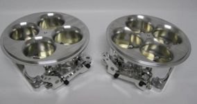 Accufab   Assassianator 4B-8500   3600 CFM    Polished Billet -  uses Adapter to fit dominator Base