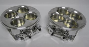 Accufab   Assassianator 4B-8500   3600 CFM    Polished Billet -  uses Adapter to fit dominator Base