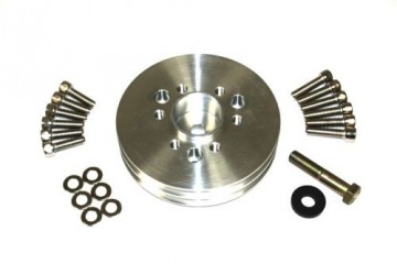 4220 Pulley - 2V Accessory Pulley - Big Block Chevy Balancer 3 BOLT TO 6 BOLT