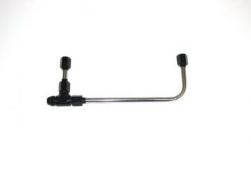 Line kit - Bridal For Dual Inlet Fuel Line Kit Stainless Steel with Black Fittings