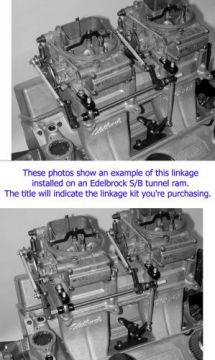 Dual Carb Tunnel Ram Linkage Kit for Big Block- En