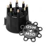 84333  MSD Distributor Cap - BLACK Chevy V8 HEI Retainer Dist