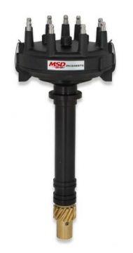 MSD Black Chevy Low-Profile Crank Trigger Distribuor