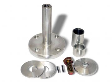 Belt Drive- Mandrel  FORD   Un-Blown 4 Bolt   Ford Belt Drive Mandrel  1" dia 1/8" keyway