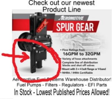 Shut off Bracket for Aeromotive Large  Spur Gear Pumps