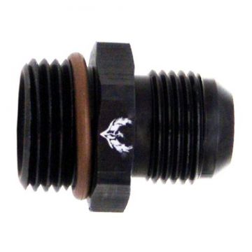 -16 O-Ring to a -10 Flare Black Anodized Fitting