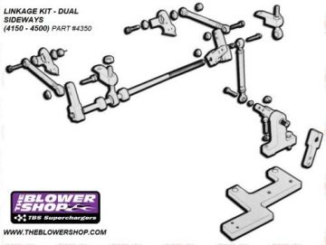 Linkage for TBS  250 Blower   Dual Carbs on Blower  4150-Sides