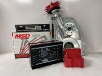 LS billet  Timing Cover - With a 7330 MSD 7AL-3 , distributor, Coil