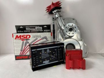 LS billet  Timing Cover - With a 7330 MSD 7AL-3 , distributor, Coil