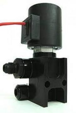 Electric Lean out Valve - 6AN Inlet and Outlet Normally Closed  activated manually or rlectrically