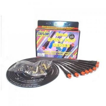 75087  8MM  HEMI WIRES  BLACK  Taylor Magneto  Solid Core Stainless Wires for Magnetos
