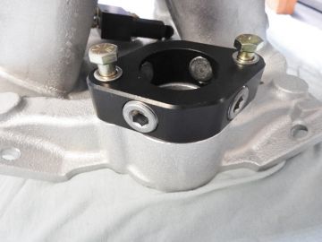 Water Outlet Spacer with threaded holes  for temp sensor  fits 7070 manifold and all GM and others
