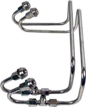 4372 Line Kit, w 76-107U  linkage Blown Carburetor  Stainless  Polished Line and Linkage Package