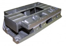 INDY HEADS  107A   BB Chevy Big Chief-  9.8"  Deck- Satin  Blower Manifold - with Port Nozzle ports