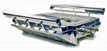 TBS-2574 w Rails LS3- Blower Manifold  -POLISHED w Black option