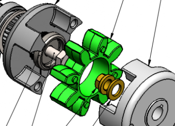 RCD Drive Rotex Spyder #24 Green Torsional cushion  for magneto drive