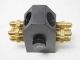 Alkydigger Hat Distribution Block with Fittings 3  -8 Inlets -  8-  -3  hose outlets