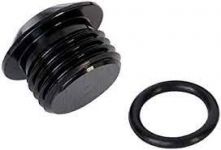 Plug -3 AN Buttonhead ORB   3AN  Anodized black
